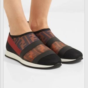 Fendi logo slip on sneakers